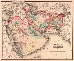 Der Nahe Osten Mitte des 19. Jahrhunderts, aus Coltons General Atlas, Ausgabe von 1857